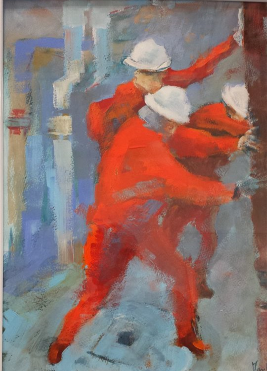 Les foreurs( Acryl. 40x30)N.D