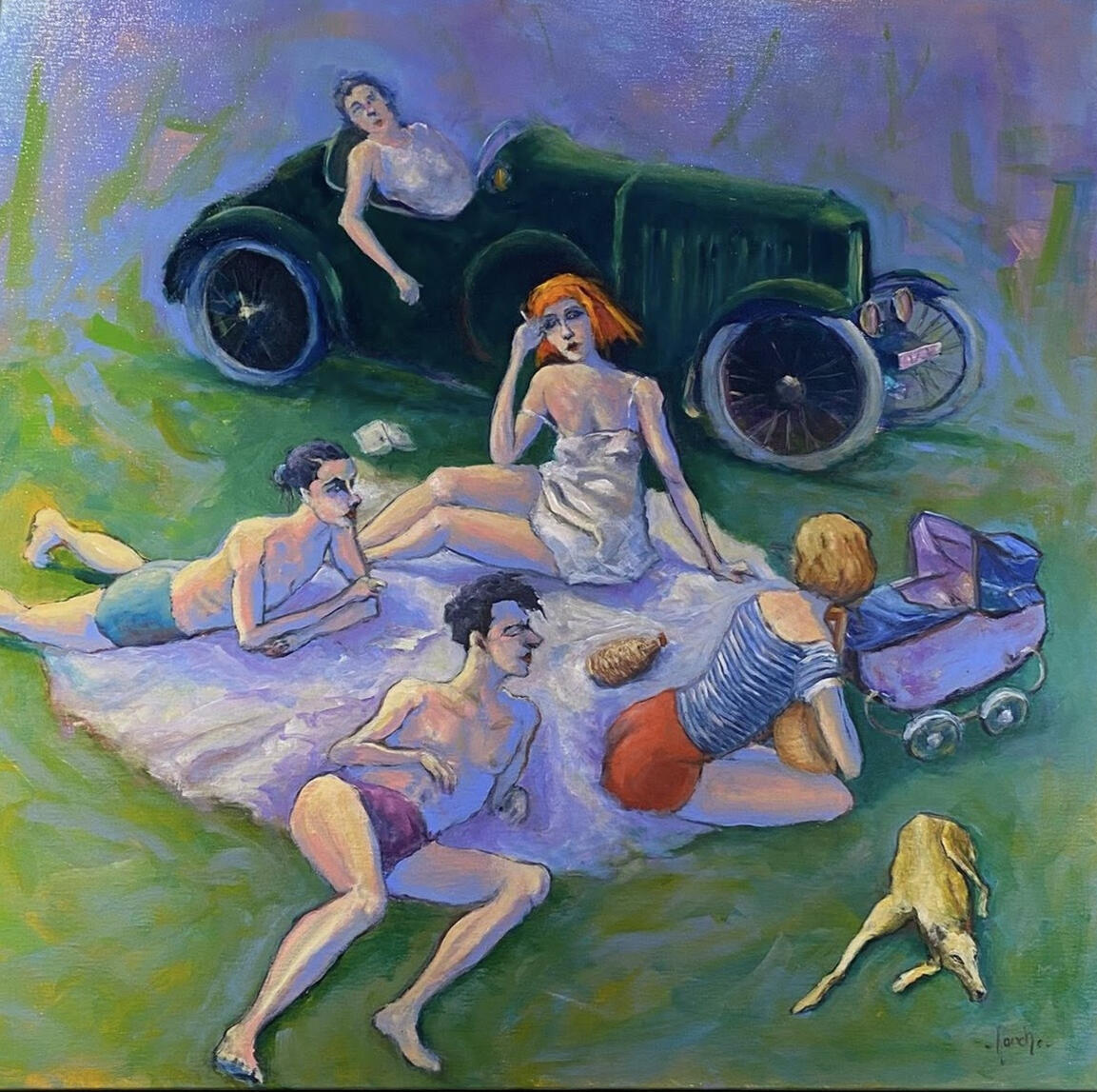 Jeune évasion(Acryl. 90x90) 380€