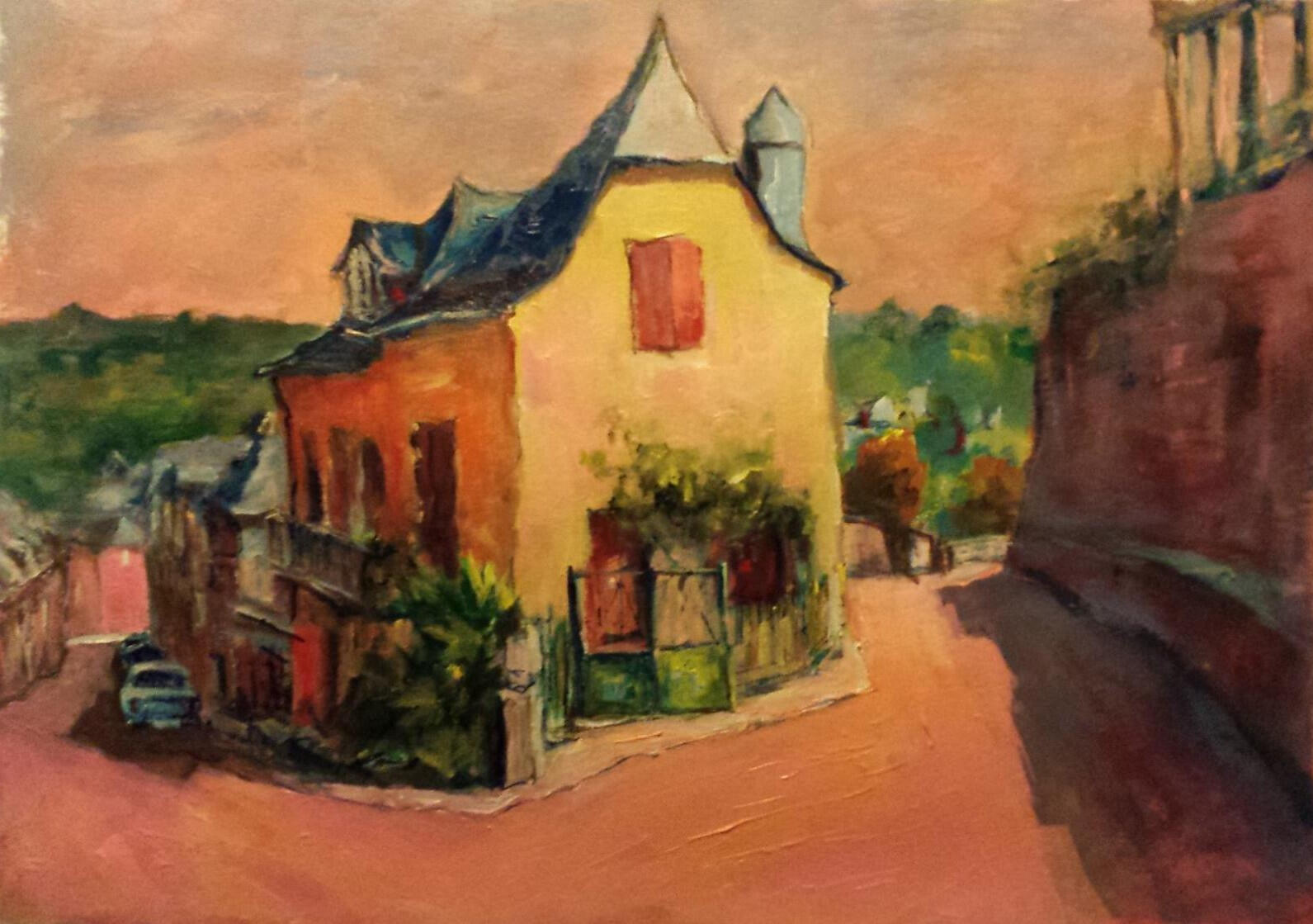 Rue Dalmais (Oloron)Acryl. 30x40